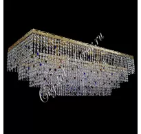 Люстра хрустальная Капель Прямоугольник Пирамида Меланж Разноцветная